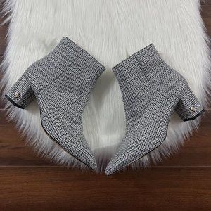 NEW Kurt Geiger Size 36.5 /‎ US 6.5 Plaid Rhinestone Burlington Ankle Bootie